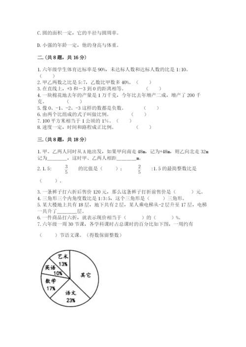 海南省【小升初】2023年小升初数学试卷及答案（考点梳理）.docx