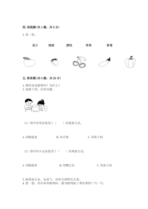 教科版一年级上册科学期末测试卷精品【基础题】.docx