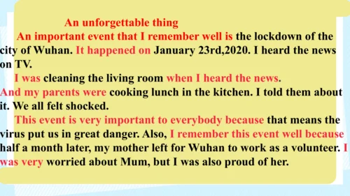 Unit 5 Section B 3a-3c Writing 课件（人教八下Unit5 What w