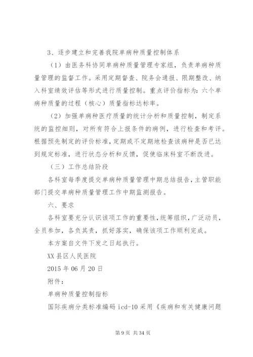 单病种实施方案.docx