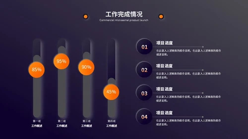 深色系新拟态风工作总结工作汇报述职报告ppt模板