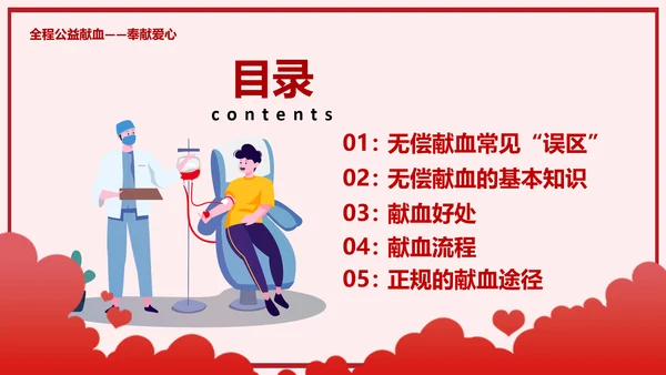 无偿献血世界献血日公益PPT模板