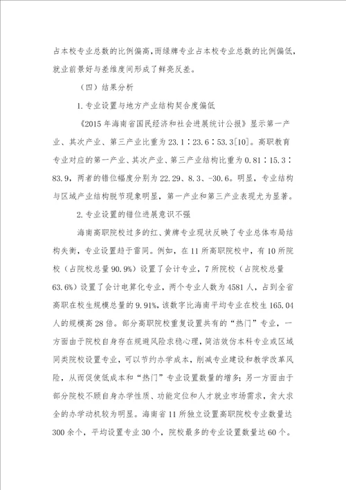 就业前景视域下高职专业设置的现实样态与实践理路