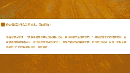 初中语文茅盾《白杨礼赞》PPT教学课件