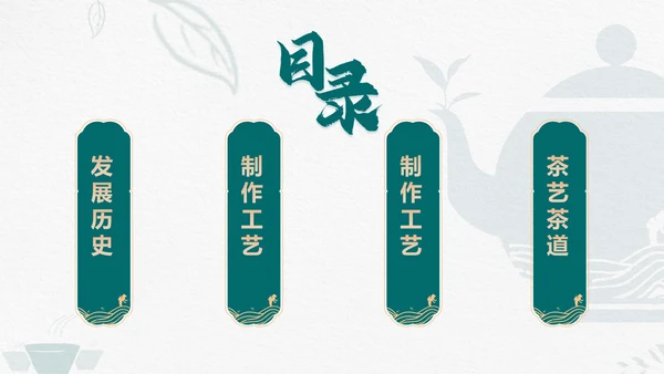 品茶论道茶艺茶道文化PPT模板