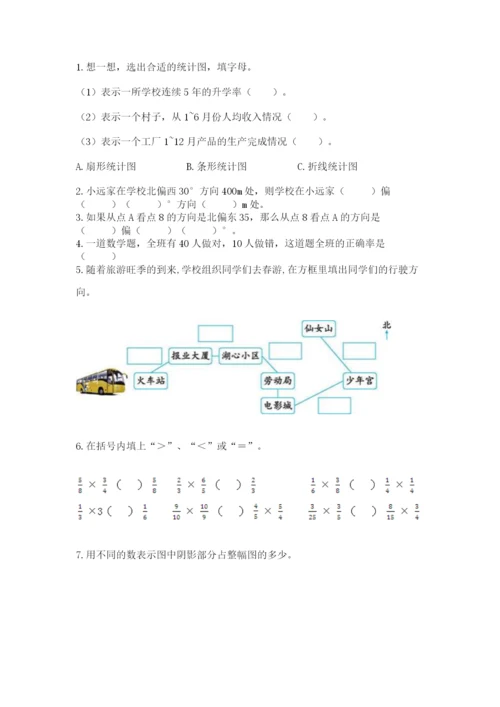 小学六年级上册数学期末测试卷附答案【模拟题】.docx