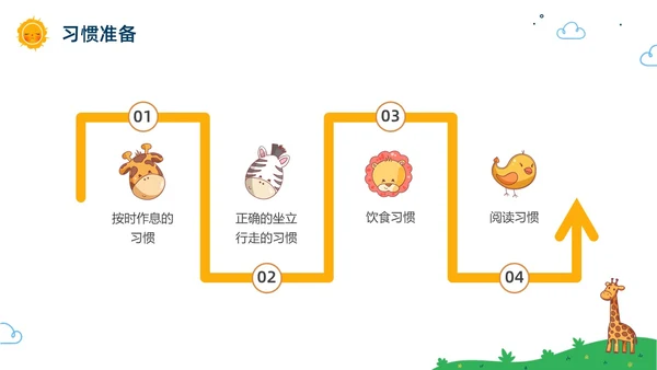 彩色水彩卡通幼儿园家长会PPT