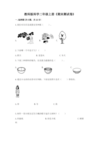 教科版科学二年级上册《期末测试卷》完整参考答案.docx