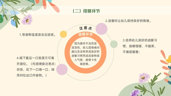 绿色花卉插画风幼儿园意外伤害防范与处理幼儿教师培训PPT课件