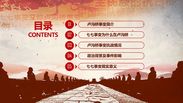 学习纪念卢沟桥事变七七事变历史简介PPT