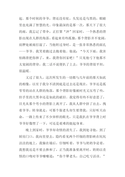 熟悉的背影作文600字.docx