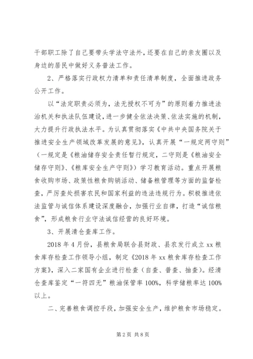 粮食局XX年上半年工作总结及下半年工作安排.docx