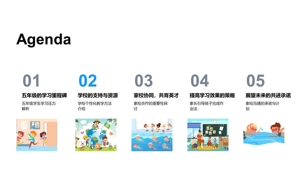 五年级学习指导讲座PPT模板