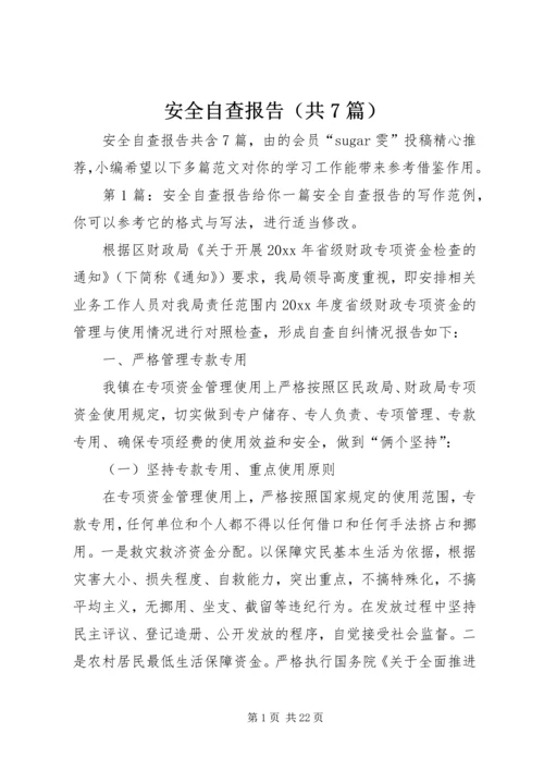 安全自查报告（共7篇）精编.docx