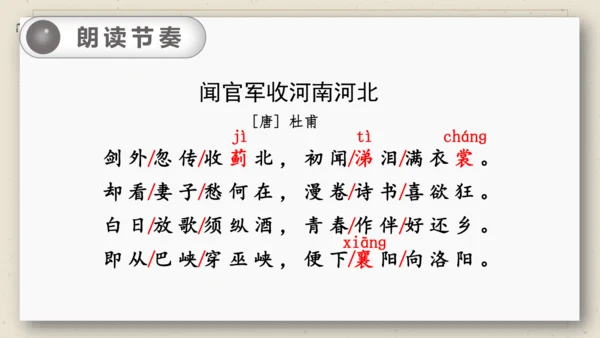 9 古诗三首 闻官军收河南河北 课件