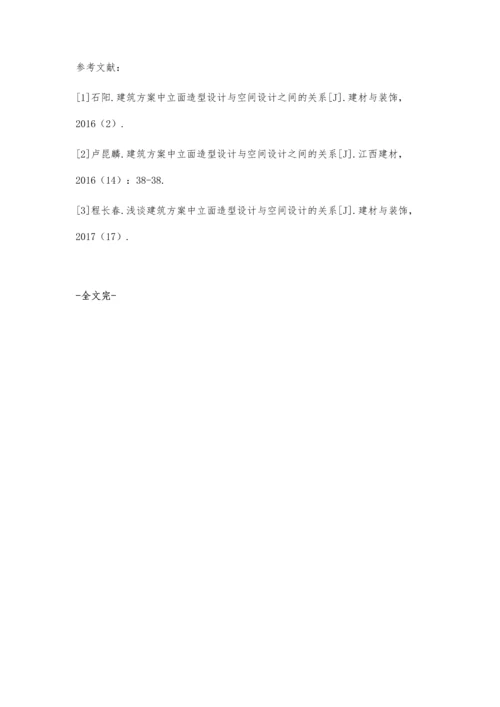 关于建筑方案中立面造型设计与空间设计的关系研究.docx