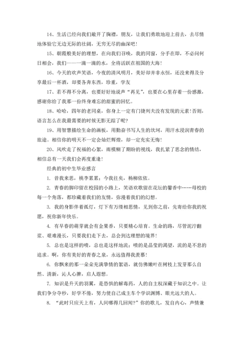 初中生毕业20字左右的感言.docx