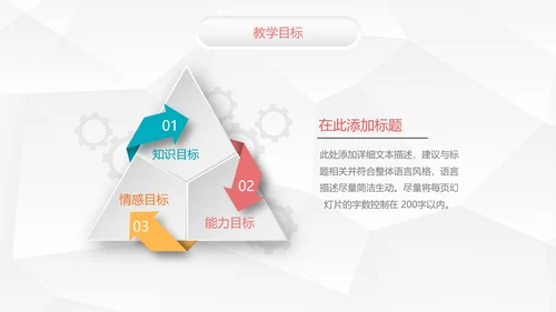 时尚微立体教学设计教育说课PPT模板