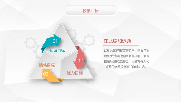 时尚微立体教学设计教育说课PPT模板