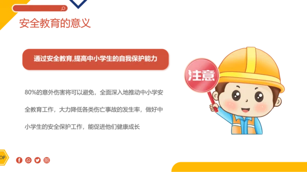 卡通插画风全国中小学生安全教育日主题班会PPT模板全国中小学安全教育日