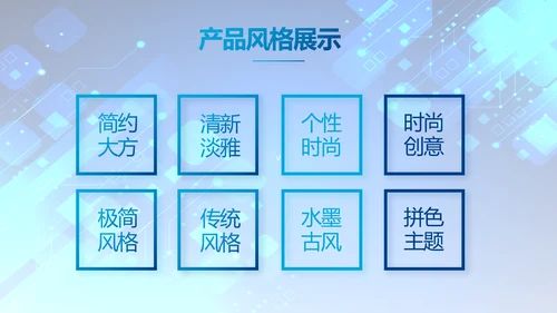 蓝色科技感年终工作总结汇报动态PPT