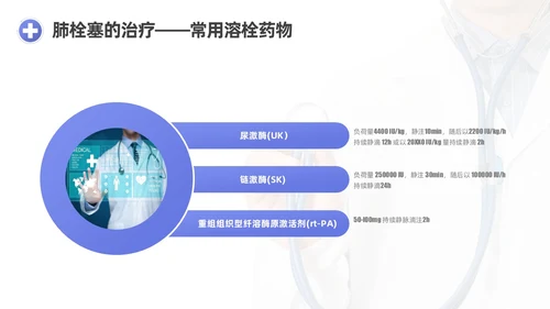 蓝紫渐变商务实拍风肺栓塞护理查房医疗培训PPT模板