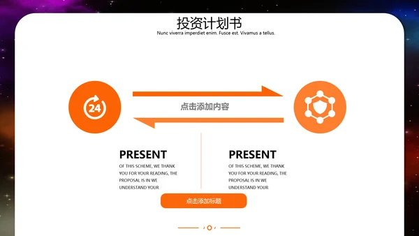 简约商务风创业投资计划书通用PPT模板