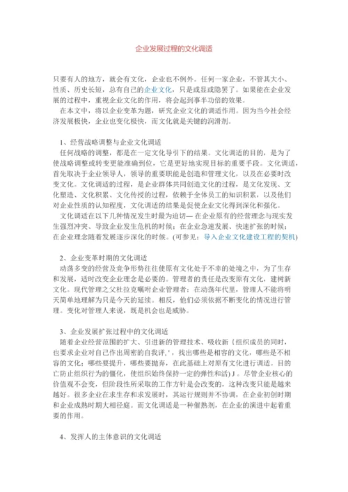 企业发展过程的文化调适.docx