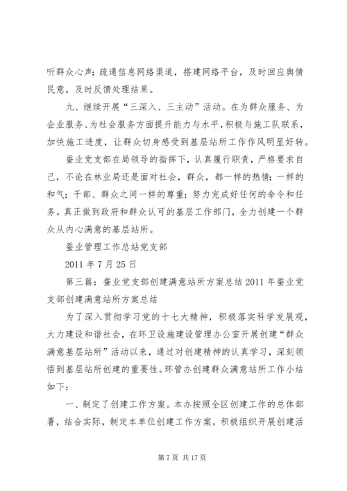 蚕业党支部创建满意站所方案分析.docx