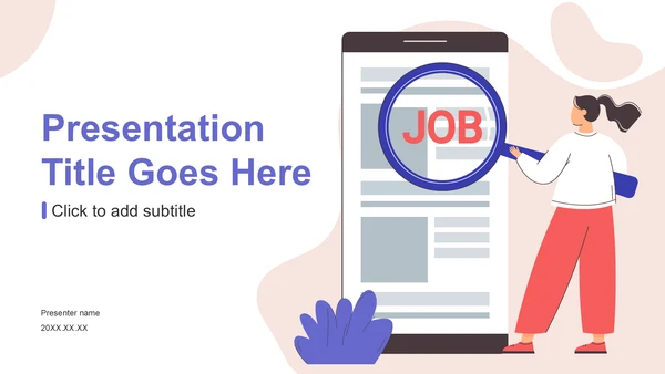 蓝色简约风大学生通用求职简历PPT主题