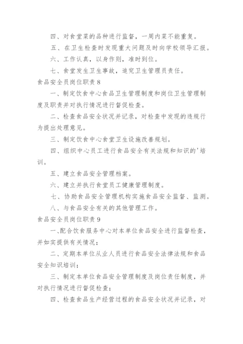 食品安全员岗位职责.docx