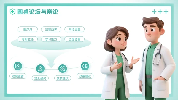 绿色3D风预防即治疗：医疗健康学术会议报告PPT模板