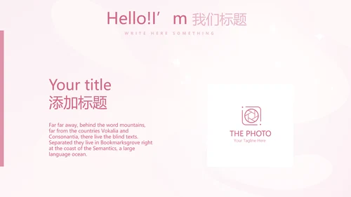 粉色时尚孕妇年年终总结动态PPT
