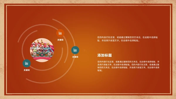 绿色橙色复古杂志风画册风通用PPT模板