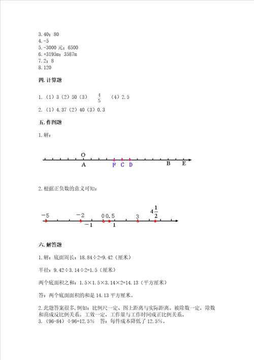 六年级下册数学期末测试卷附完整答案全国通用