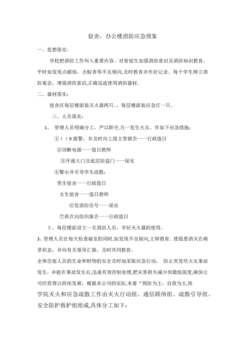 宿舍-办公楼消防应急预案.docx
