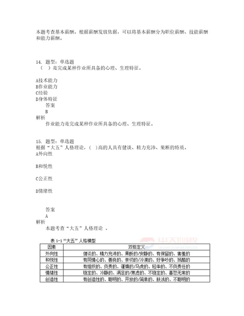 初级经济师资格考试初级人力资源管理专业知识与实务题库100题含答案第265版