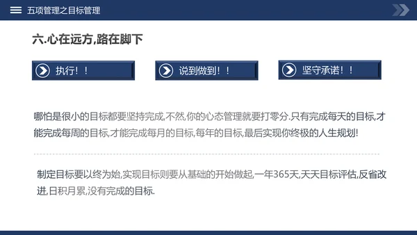 高绩效管理五项管理PPT模板