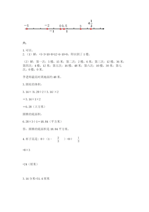 西师大版数学小升初模拟试卷（历年真题）.docx