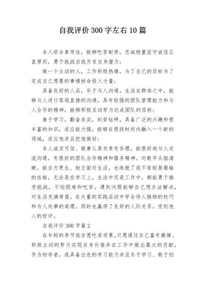 自我评价300字左右10篇.docx