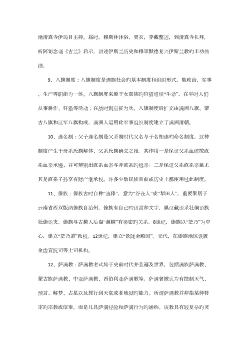 2023年中国民族志题库.docx