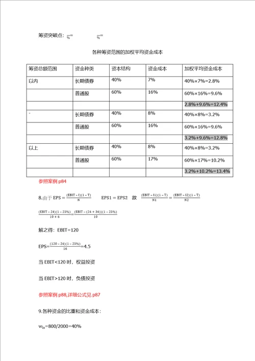 大学财务管理第二版 吴宗奎 课后习题答案