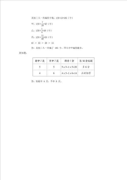 2022年六年级数学下册第3单元解决问题的策略培优测试卷苏教版