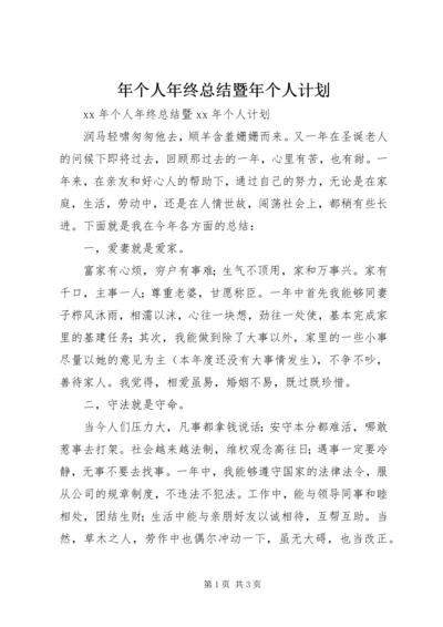 年个人年终总结暨年个人计划.docx