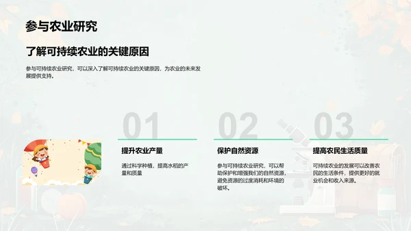农学助力可持续农业PPT模板