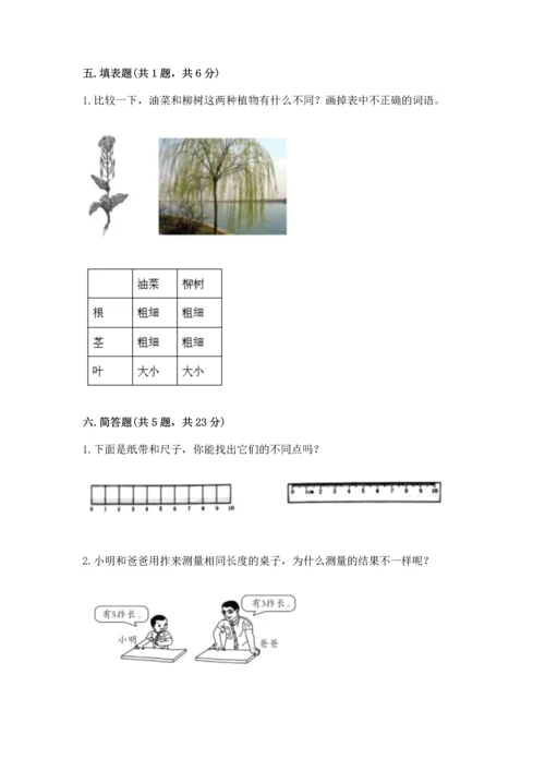 教科版一年级上册科学期末测试卷及答案一套.docx