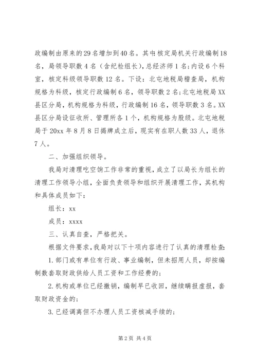 事业单位吃空饷自查自纠报告最新.docx