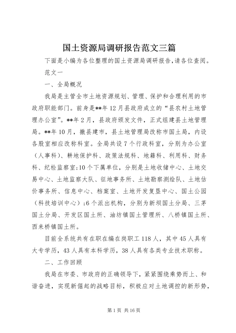 国土资源局调研报告范文三篇.docx