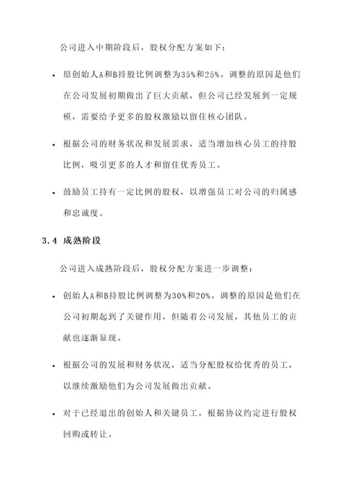 买卖公司股权分配方案