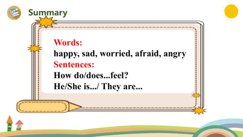 Unit 6 How do you feel Part A Let's learn & Write 